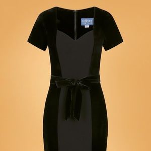 NWT Collectif Gracie Velvet Pencil Dress
